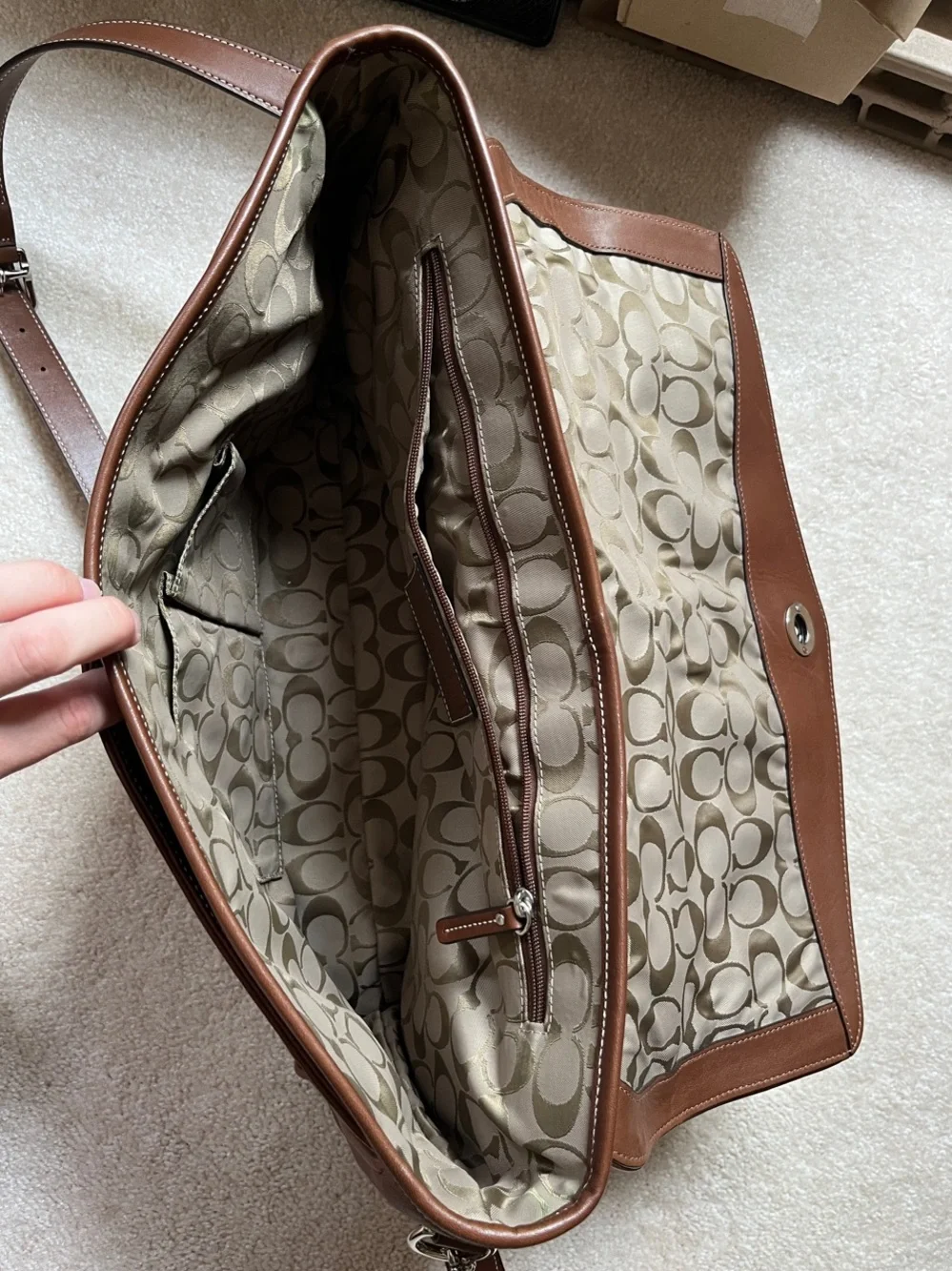 Coach Leather Messenger Briefcase